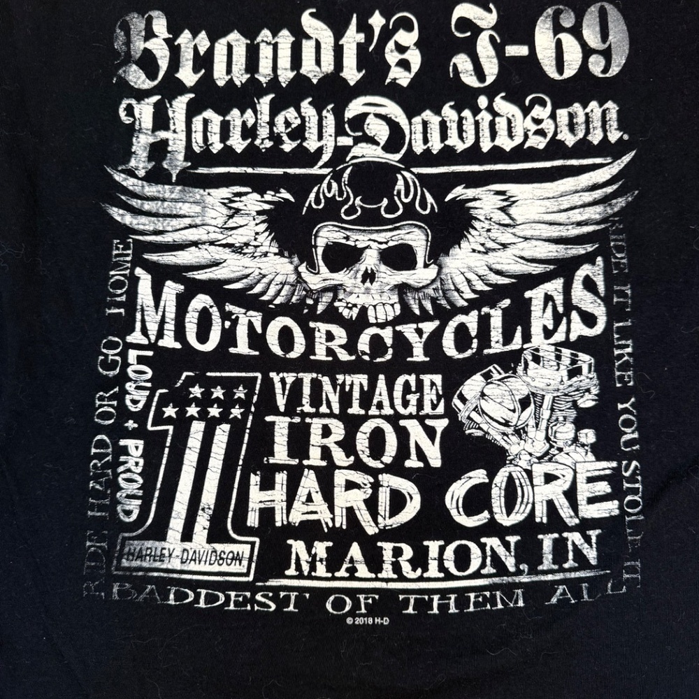 Harley Davidson Riders Wanted T-Shirt Indiana Size XL - Picture 6 of 8